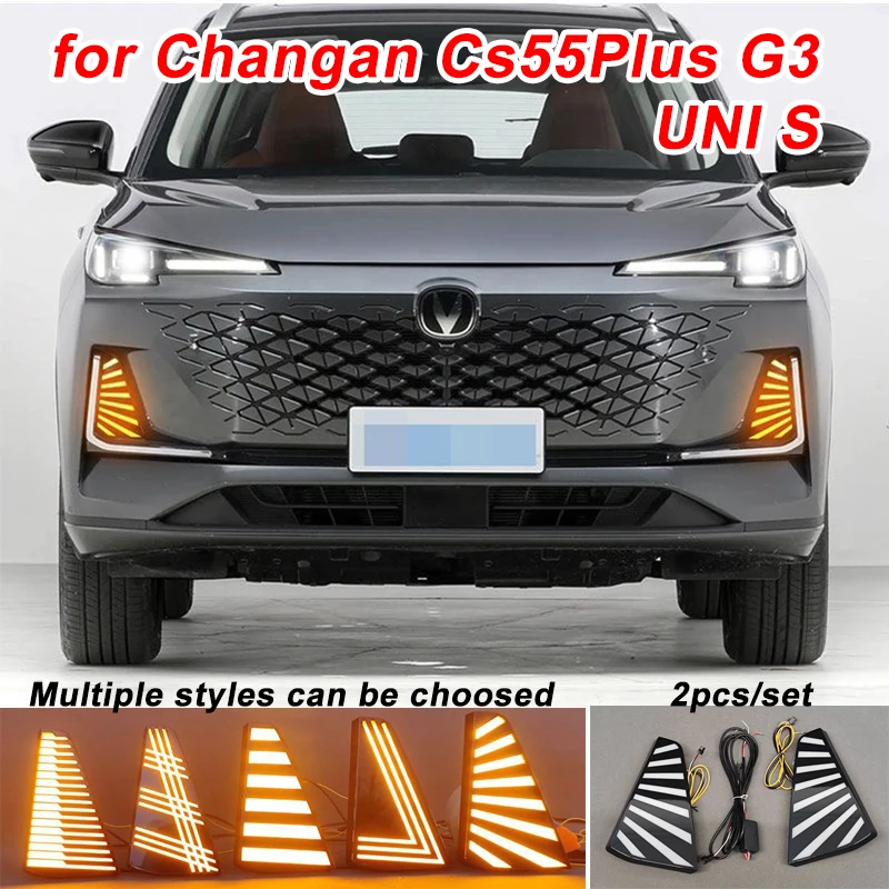 

UNI S for Changan Cs55 Plus G3 2025 2026 Daytime Running Light Wings Turning Towards Lights