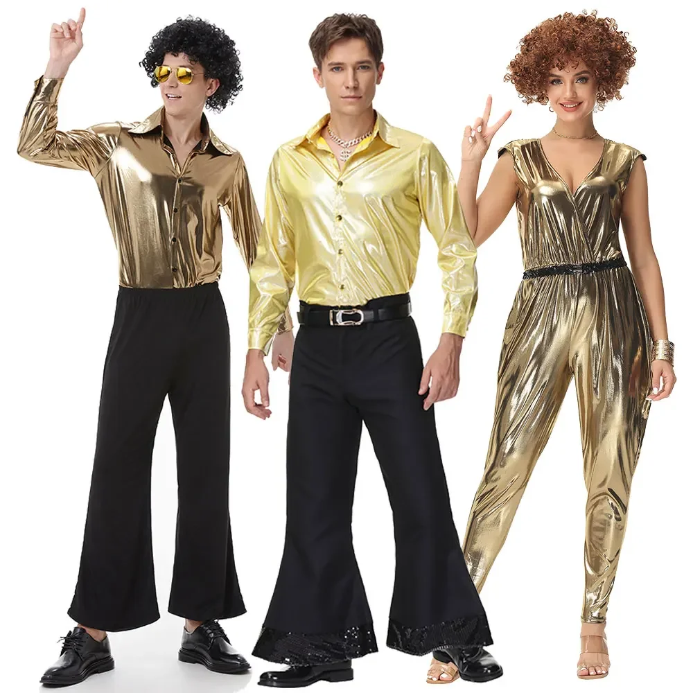 

Adult Couples 1960's 70's Hippies Disco Costumes Carnival Halloween Cosplay Hippies Dance Outfits Party Costumes Fancy Dress