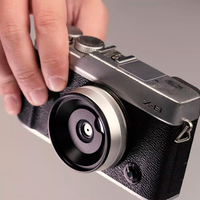 Roadfisher Fixed Focus 10mm F8 Full Frame Wide Angle Metal Biscuit Lens Fish Eye For Sony E Mount Fuji FX Canon RF EFM Nikon Z