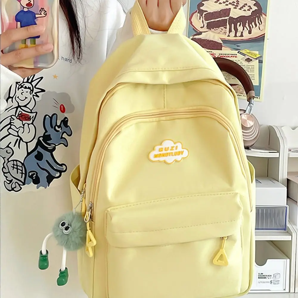 Creative Gift Large Capacity Backpack Harajuku Nylon Shoulder Bag Reusable Satchels Bag Daily Use