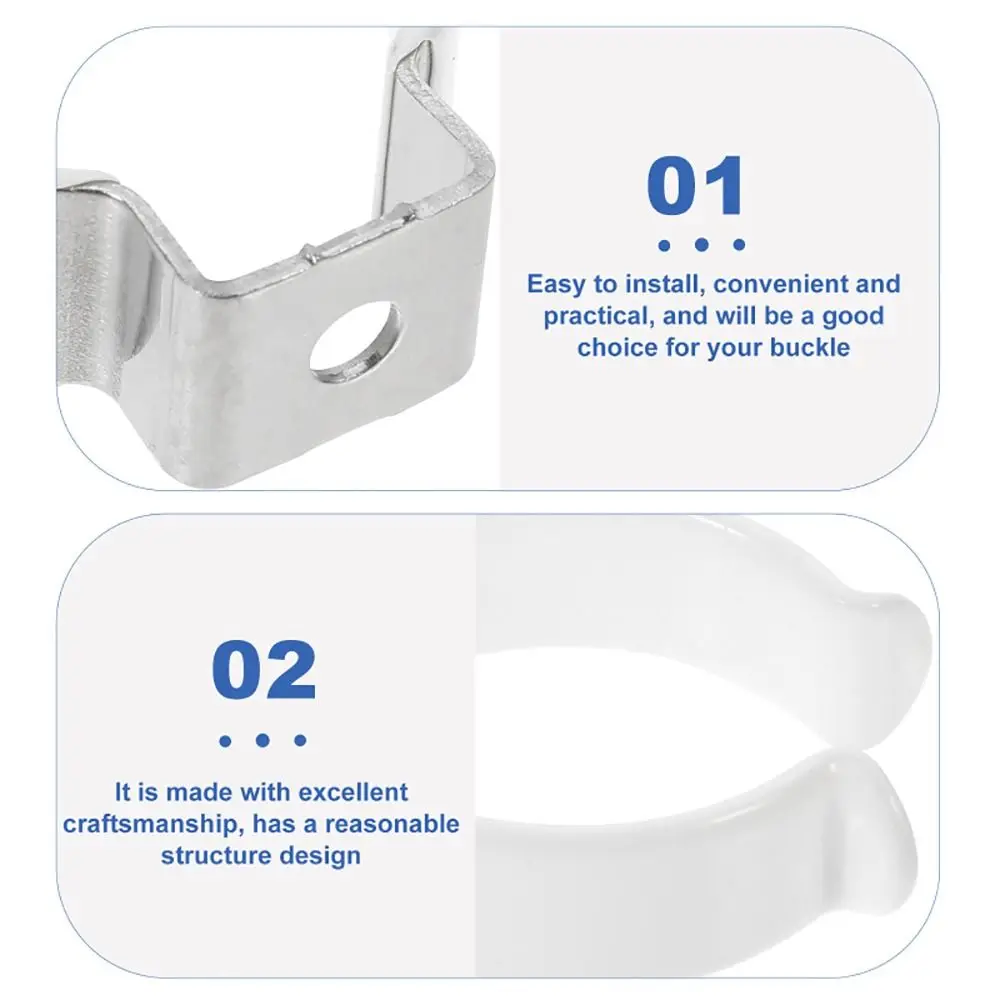 5Pcs Fixing Clips Spring Terry Clip With Rubber Protection Clamp Holders Lamp Tube Clip Base Tool T3/T4/T5/T6/T7/T8/T9/T10