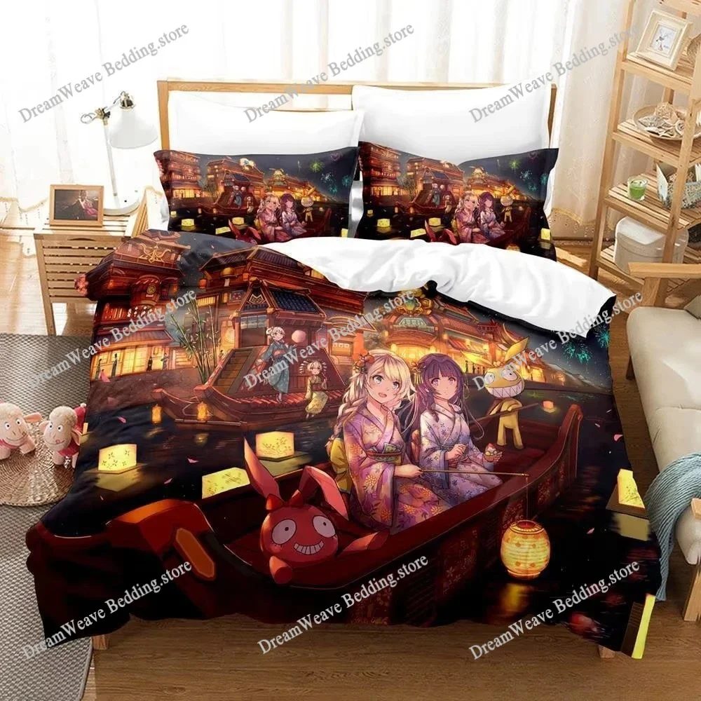 لعبة جديدة هونكاي إمباكت 3rd مجموعات الفراش حاف مجموعة غطاء مع المخدة التوأم كامل الملكة الملك المفارش أغطية سرير المنسوجات المنزلية