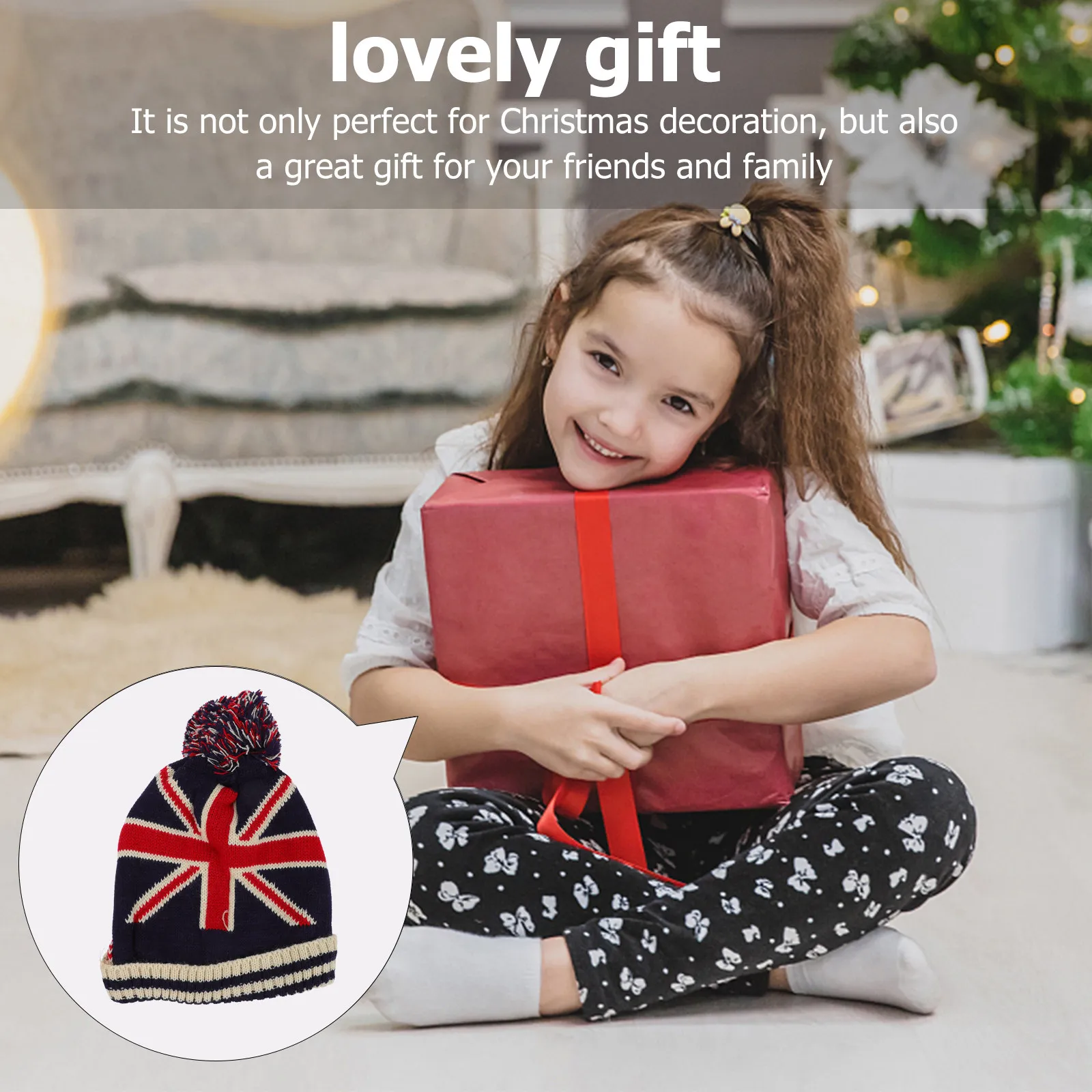 

1Pcs Uk Flag Pattern Knitted Hat Premium Acrylic Winter Warm Hat for Women Men Outdoor Skiing Camping Riding Climbing