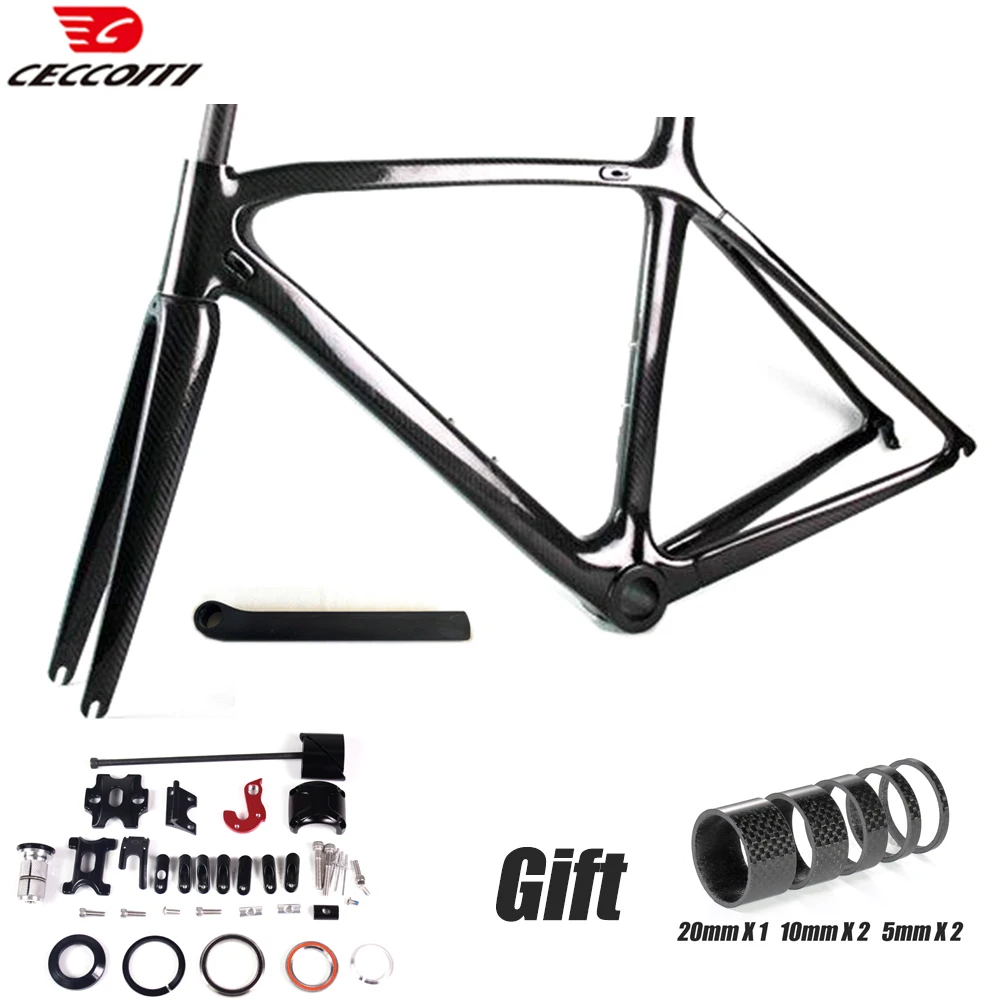 Full Carbon Road Bike Frame, PF30 BB Bicycle Frameset, Fits 700C Wheels, T1000 Carbon Frames