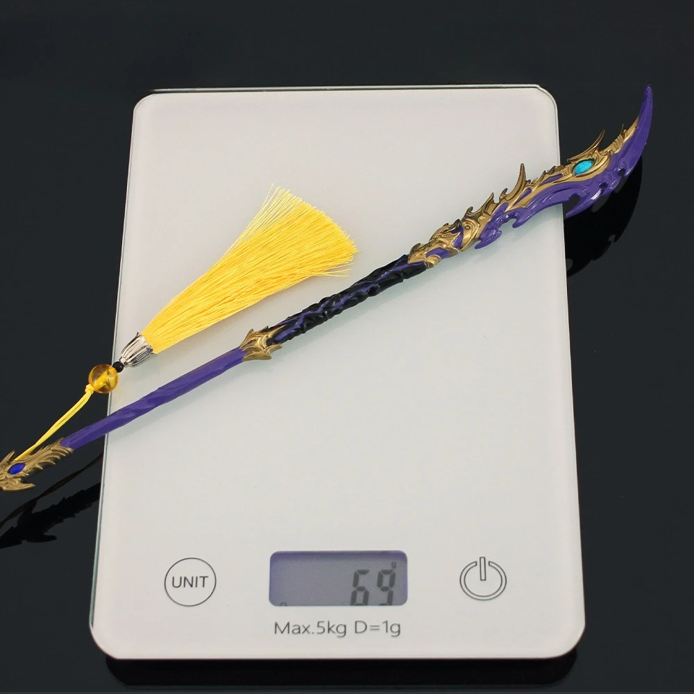 Naraka: periféricos de juego Bladepoint de 30 CM, modelo de arma artesanal de Metal, adornos de espada de escritorio coleccionables, regalos creativos, juguete seguro para niño