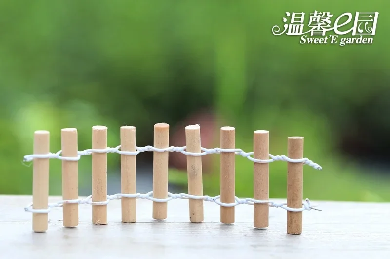 1pcs Micro-landscape Round Wooden Fence Home Accessories Small Fence Wooden Handicraft Fairy Garden Miniatures  Home Decor