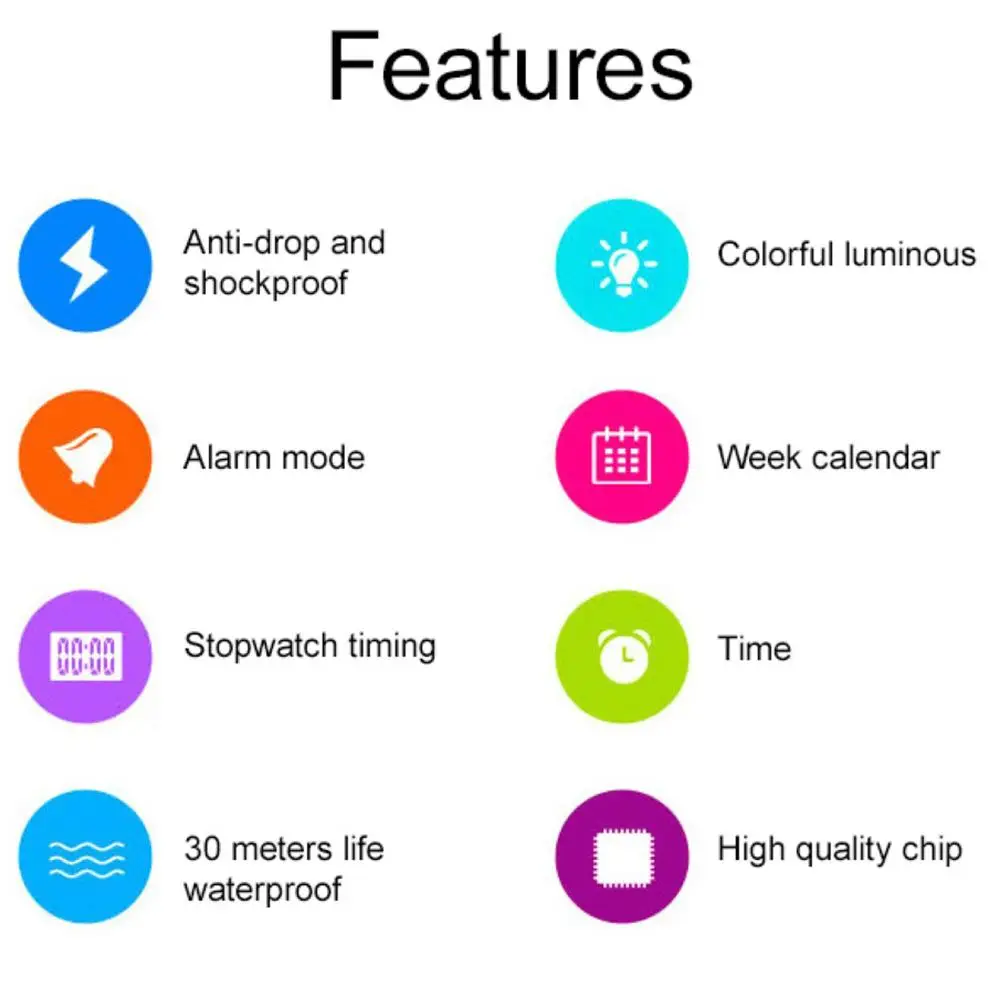 Waterproof Week Alarm Clock Camouflage Calendar Luminous Sports Watches Kids Watches Electronic Wristwatch LED Digital Watches