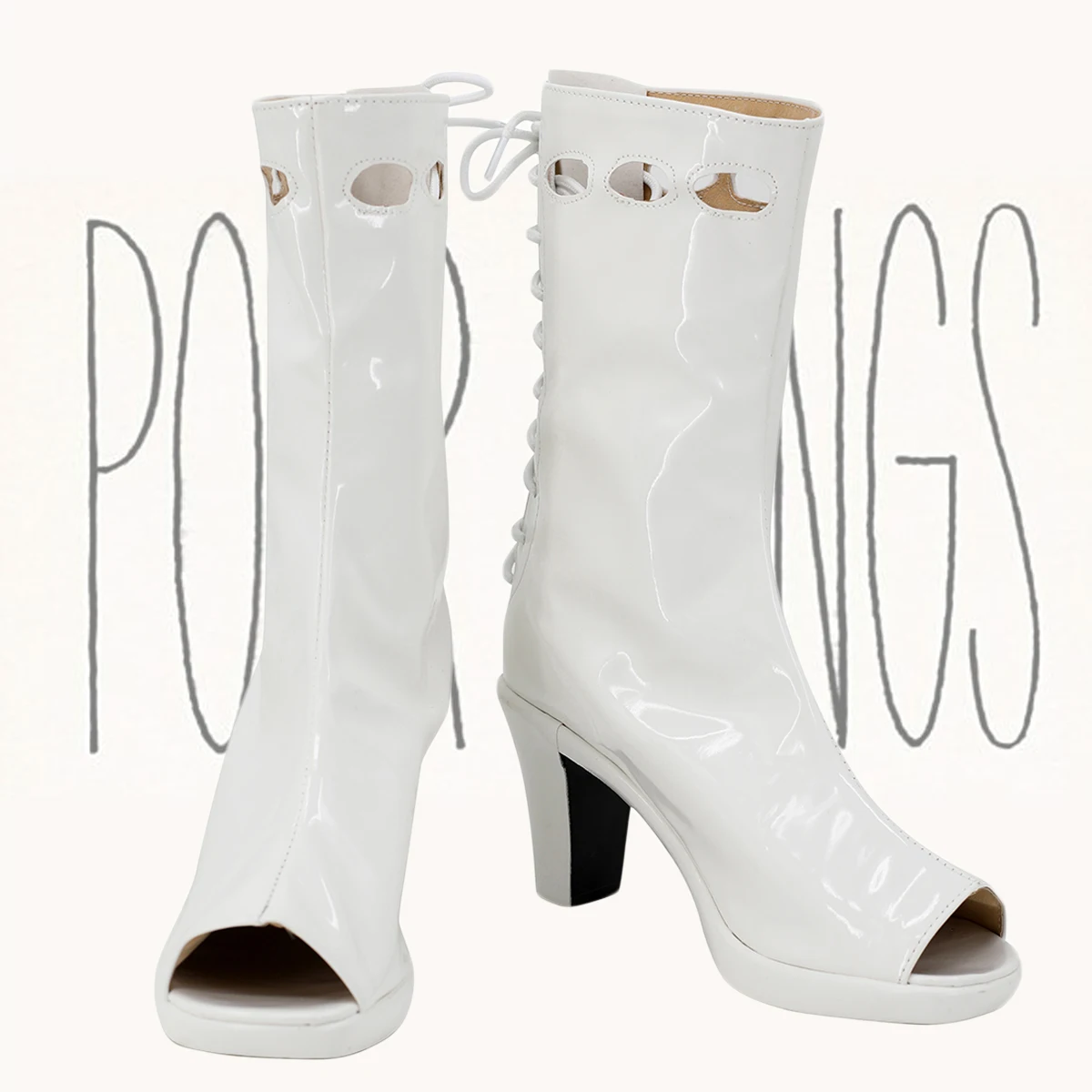 

Poor Things Belle Baxter Cosplay Shoes White Boots Custom Made