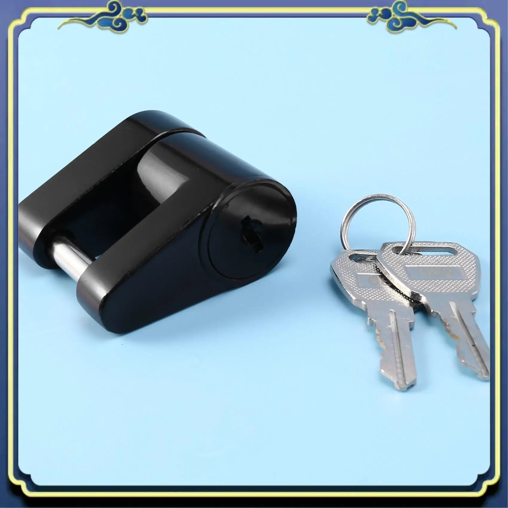 

AU16-2 Set Trailer Hitch Coupler Lock Trailer Coupler Padlock 1/4 Inch Hitch Pin 3/4 Coupler Span For Truck Trailer RV Boat