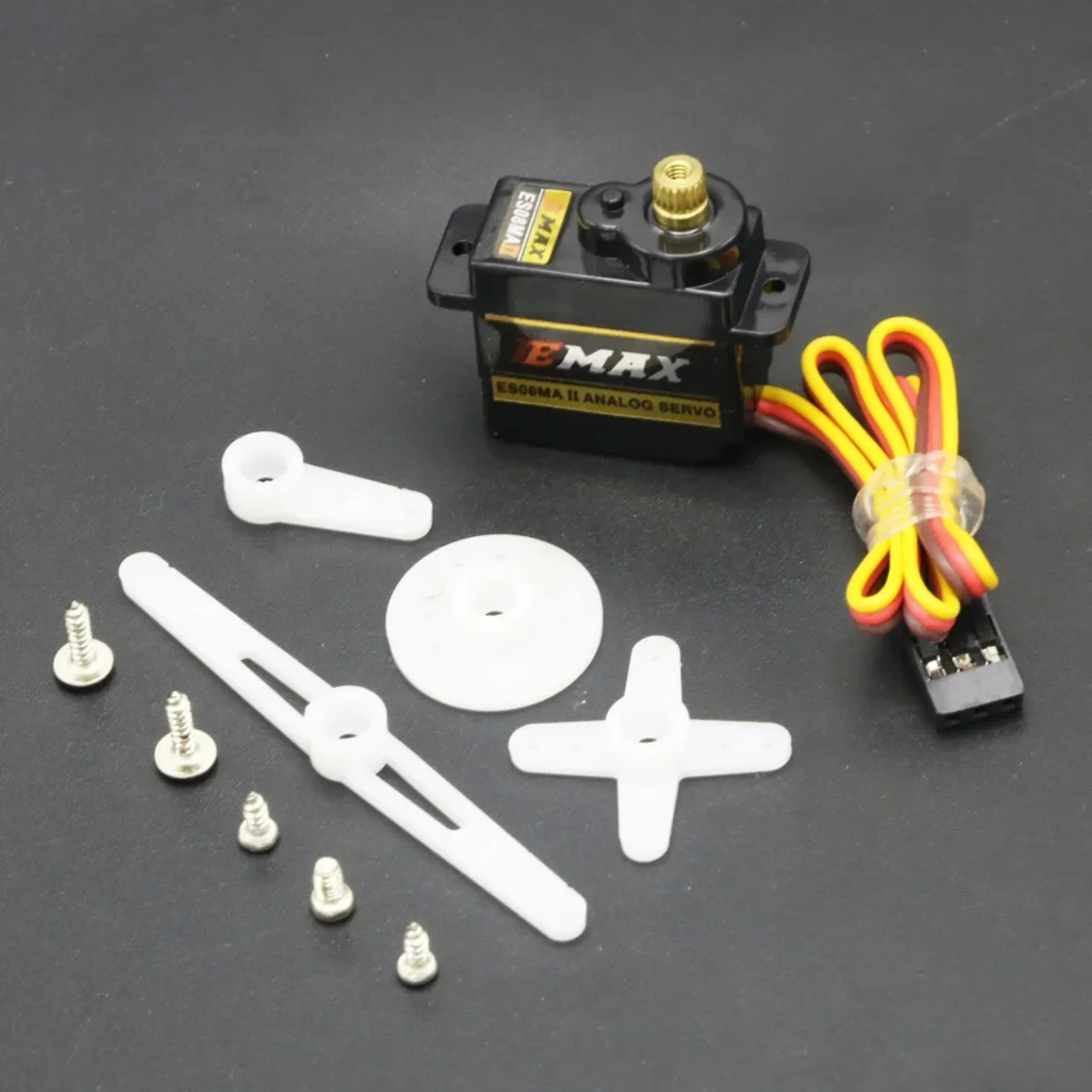 EMAX ES08MA II Mini Servo à Engrenages Métalliques 12g 1.6-2.0kg.cm Couple 0.10s/60 °   Haute vitesse pour voitures RC, bateaux, drones - Options 1/2/4 pièces