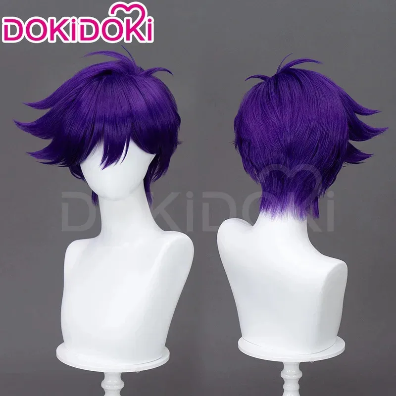 111 لعبة www Omori DOKIDOKI شعر مستعار قصير أزرق أرجواني باسل هيرو كيل كوسبلاي قبعة شعر مستعار مجانية