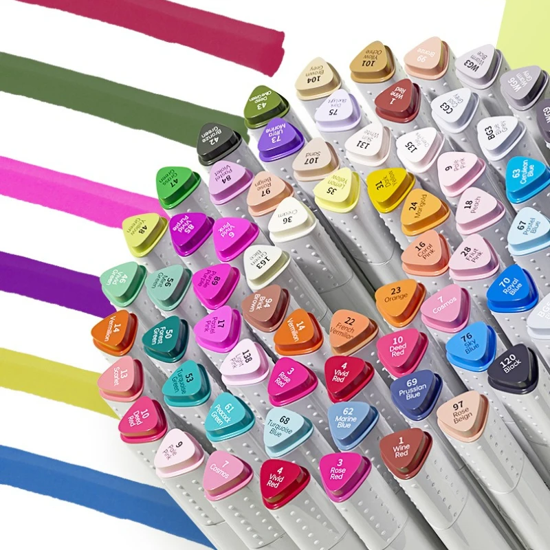 24/36/48 Color Double-head Marker Set Quick Drying and Not Easy To Fade for Hand-painted Graffiti Design Children's Painting