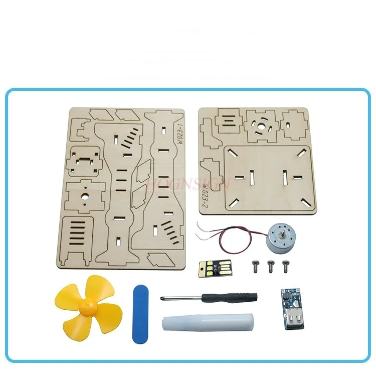 1 set DIY Material Technology Small Maker Wind Power Lamp Student Scientific Experiment Handicraft