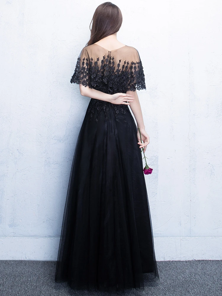 Customized Summer 2024 New Evening Dress O-neck Black Long Dignified Elegant Wedding Party Vestidos Annual Banquet Elebrities Pr