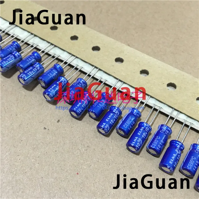 50pcs NEW ELNA RE3 16V10UF 5X11MM audio electrolytic capacitor 10uF/16V blue robe 10UF 16V re3 16v 10uf