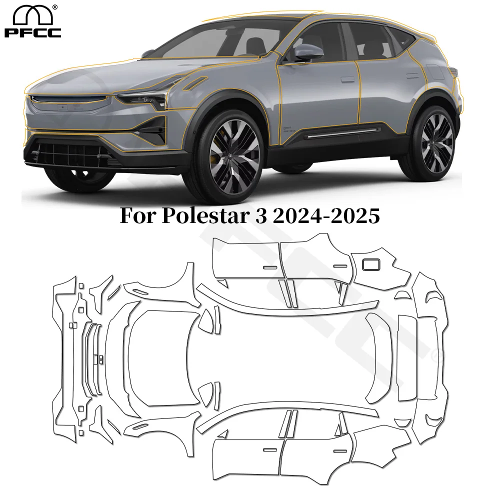 

TPU Paint Protection Film For Polestar 3 2024 2025 Car Body Pre-cut PPF Anti-Scratch Clear Bra Resistant Invisible Repairable