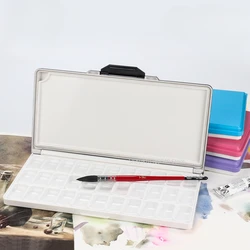 33 Grid Portable Foldable Palette Watercolor Pigment Moisturizing Box Watercolor Gouache Palette Art Supplies for Artist