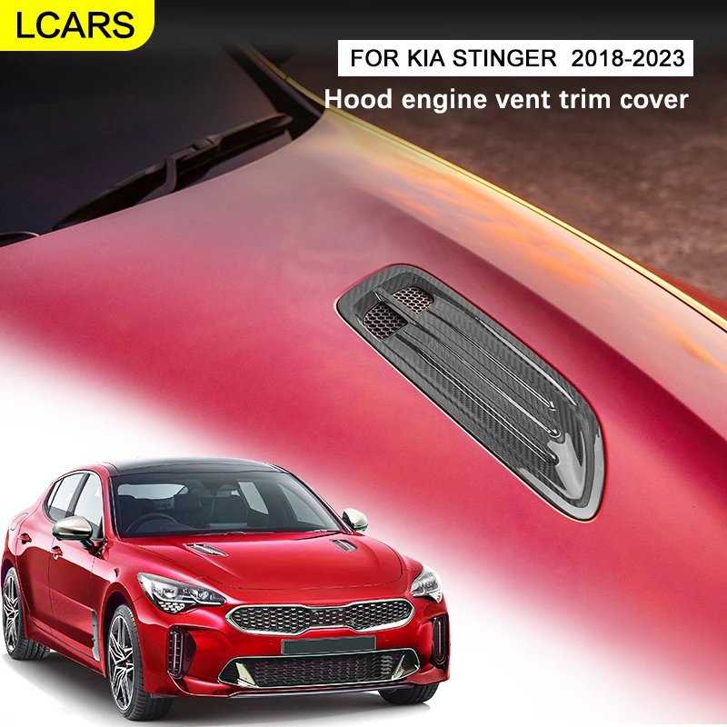 

LCARS-Carbon Fiber Hood Engine Vent Trim Cover for Kia Stinger 2018-2023