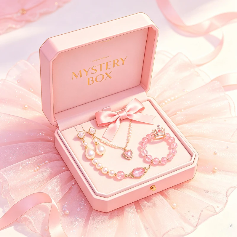 Random 1/10/20/50 Pieces Mysterious Jewelry Set Women Necklace Earrings Rings Small Bracelets Retro Hip Hop Gift