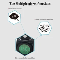 RioCubee Smart LCD Projection Electronic Alarm Clock with English Timed Announcement Xmas Birthday Gift 4