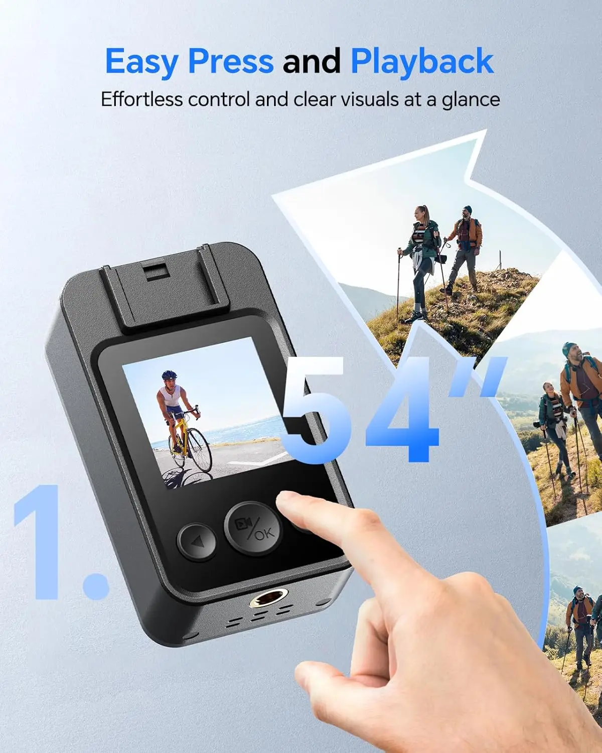BOBLOV A28 Sports Action Camera Outdoor 2K HD Waterproof Night Vision Helmet Cam 9H Battery Bike Mount 128GB for Cycling