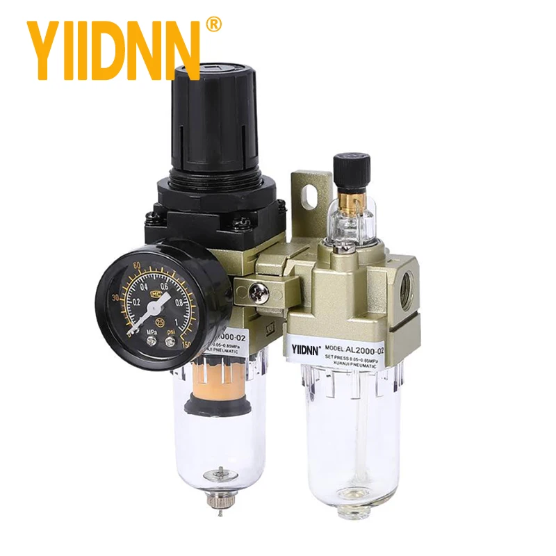 

Пневматический процессор источника воздуха с регулирующим клапаном AC2010-02 Масло Mister Воздушный компрессор Сепаратор Фильтр