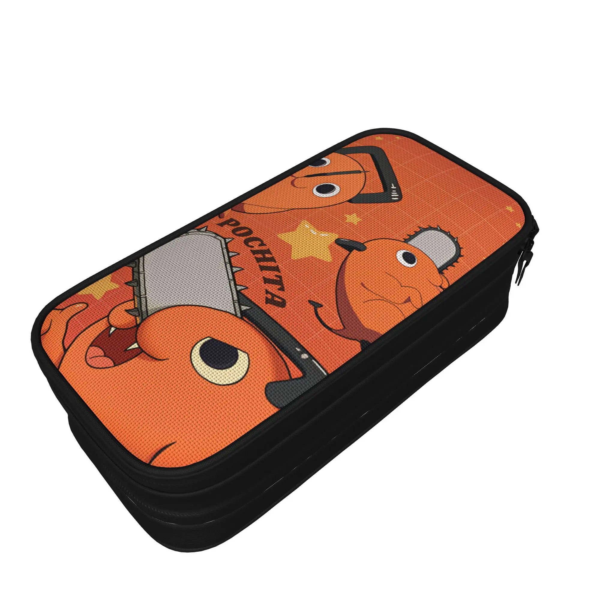 Chainsaws Man Pencil Case Pochita Back To School Pencil Cases Zipper Students Cool College Pencil Bag Stationery Organizer