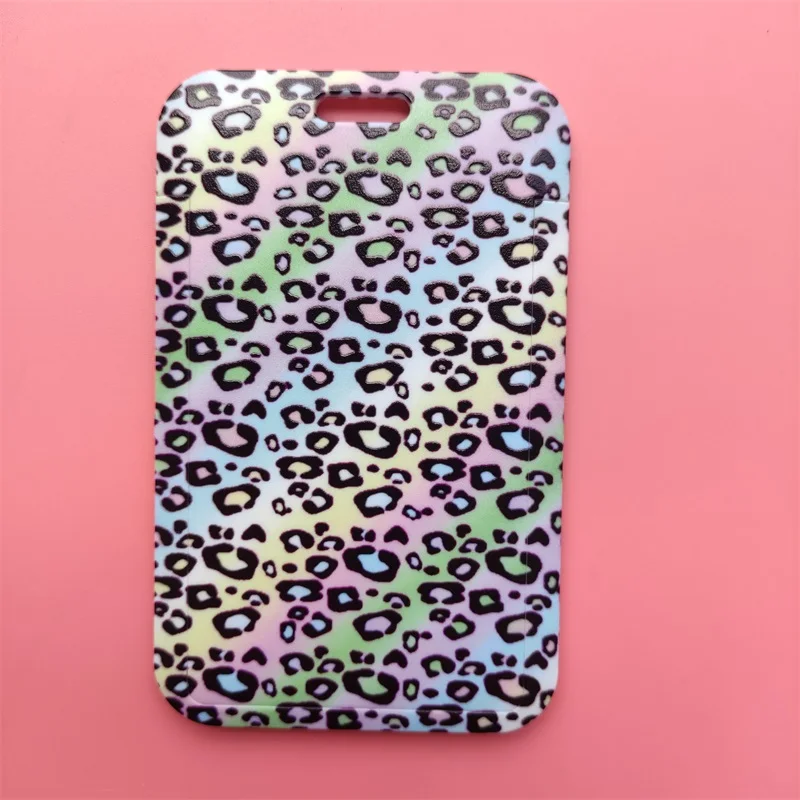Mode Leopard Muster Großhandel Damen Lanyard ID Abzeichen Halter Hohe Qualität ABS Slide Design ID Karte Halter – Detail 11