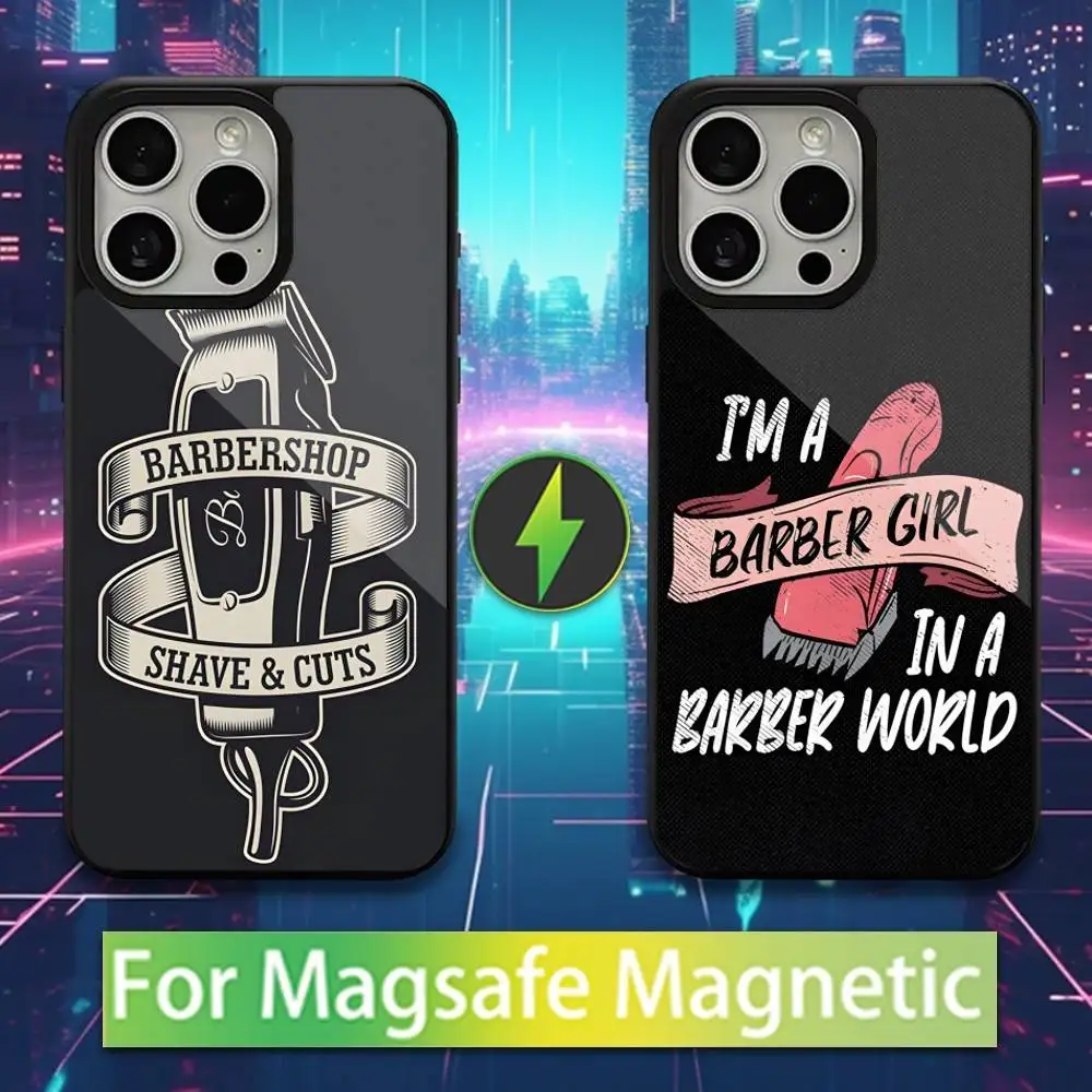 

Haircut Art Hair Salon Phone Case For iPhone 16,15,17,14,13,12,11,Pro,Max,Plus,Mini,Magsafe,Magnetic Wireless Charging Case