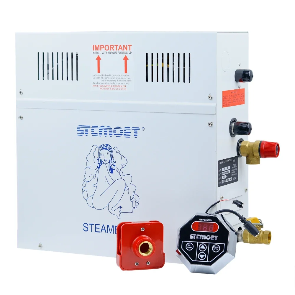 

12KW Steam Generator 220V Household Steam Bath Sauna Dry Stream Furnace Wet Steam Steamer Digital Controller