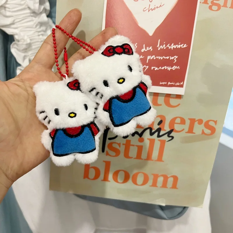 Sanrio Kawaii Anime Hello Kitty Peluche Portachiavi con ciondolo carino Cartone animato Borsa moda Accessori Mini KT Cat Doll Regali