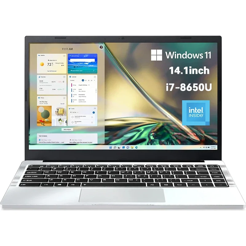 2025 Gloednieuwe Intel Core i7 8650U Laptop Windows 11 Notebook 12 GB RAM 1 TB 2 TB SSD Kantoor Studie Laptops Notebook Computers PC
