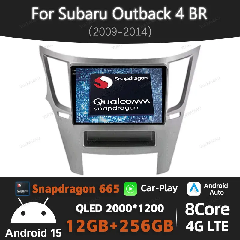 

Автомобильный радиоприемник Android 15 для Subaru Outback 4 BR Legacy 5 2009-2014 Мультимедийный видеоплеер 4G LTE 5G WIFI GPS NAVI BT Головное устройство
