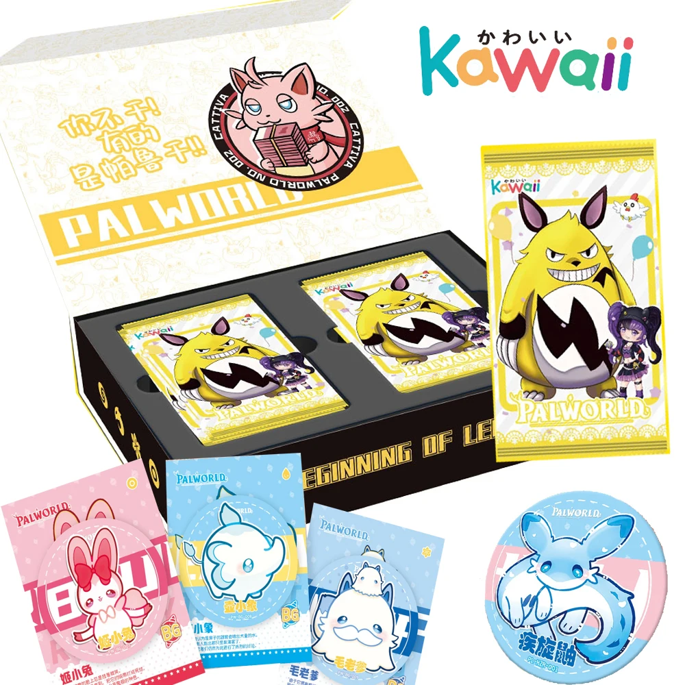 

Genuine Kawaii Palworld Collection Cards for Children Role Playing Adventure Games Cute Q-version Acrylic Pendant Card Toy Gift