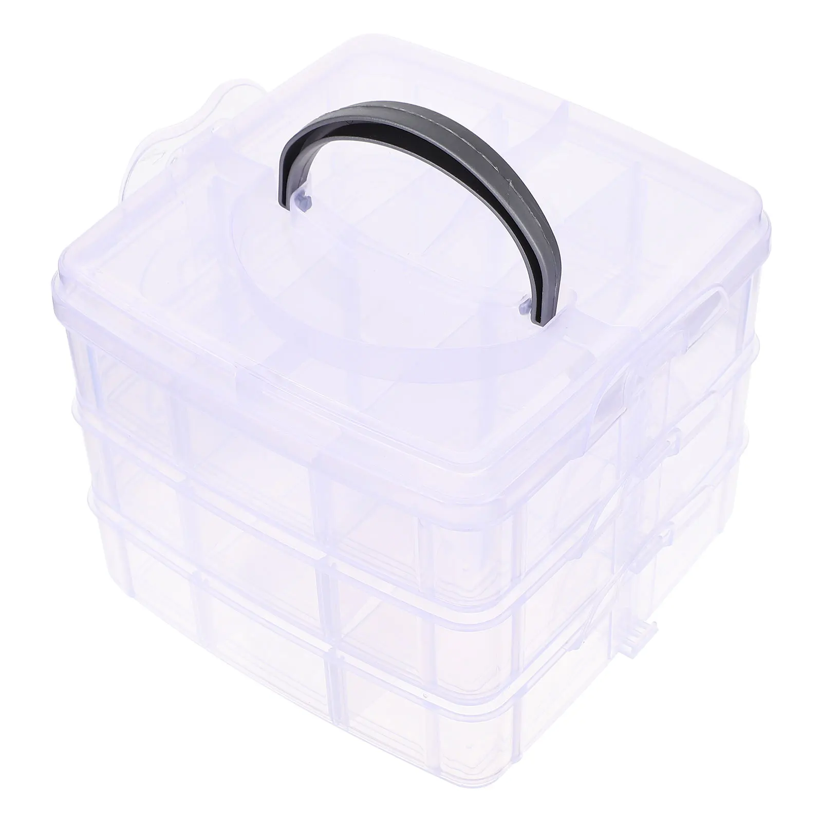 

Multi Layer Storage Box Transparent Plastic Organizer for DIY Washi Tapes Paper Craft Supplies Storage Container