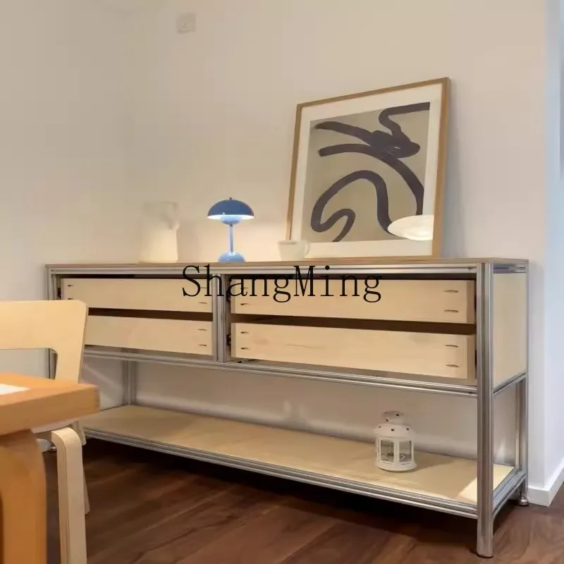 

ZYY simple modern living room wall locker aluminum dining side home storage porch cabinet