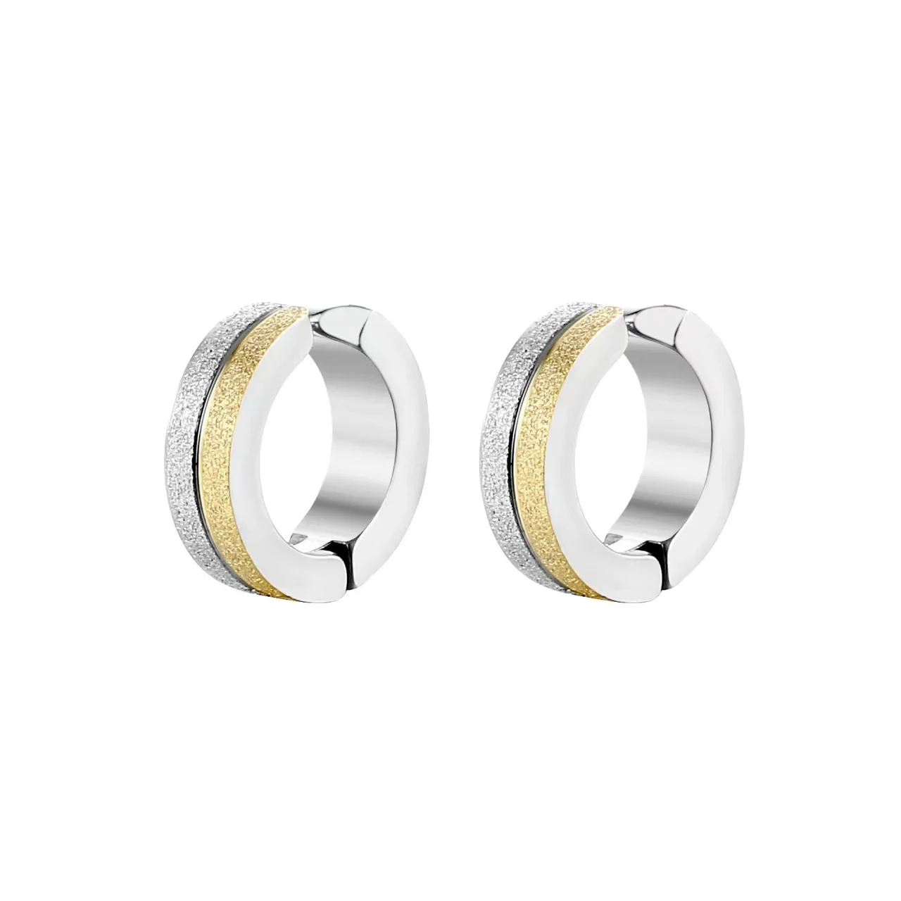 1pair 4*9mm Stainless Steel 25130 Gold-color Hoop Earrings For Women Piercing Jewelry Earring Prevent Allergy Wholesale