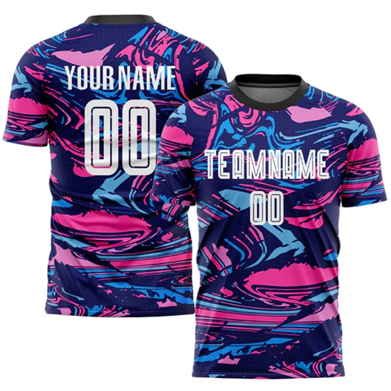 Tie-dye Print Custom Football Jersey Men Clothing Personality Team Name Y2k Tee Top Summer Fashion Hip Hop Street Children Tees