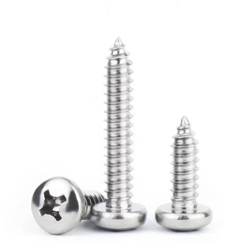 

M1.4 M1.7 M2 M2.2 M2.6 M3 M3.5 M4 M5 M6 Small 304 stainless steel Cross Phillips Pan Round Head Self tapping Screw