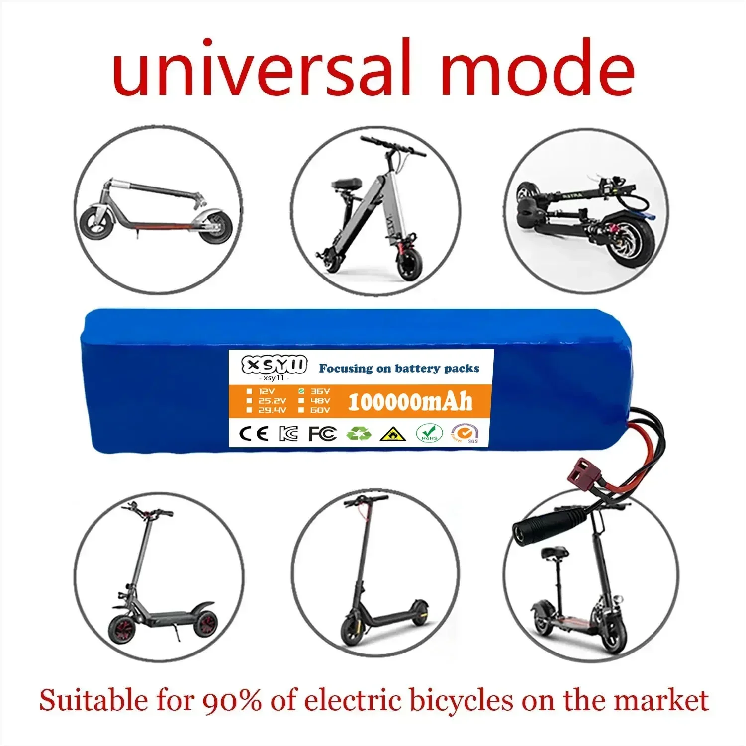 36V 100Ah 10S3P 18650 Rechargeable Lithium Battery Pack high power electric bicycle Scooter Vehicle with BMS m365 for xiaomi DIY