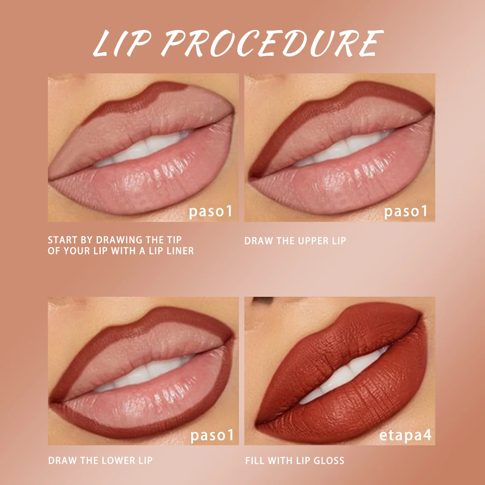 ลิปสติกแบบปากกาไม่ติดแก้ว กันน้ำ ติดทนนาน เนื้อแมทท์ ลิปกลอส ลิปไลเนอร์ 6 สี + ลิปไลเนอร์ 6 สี