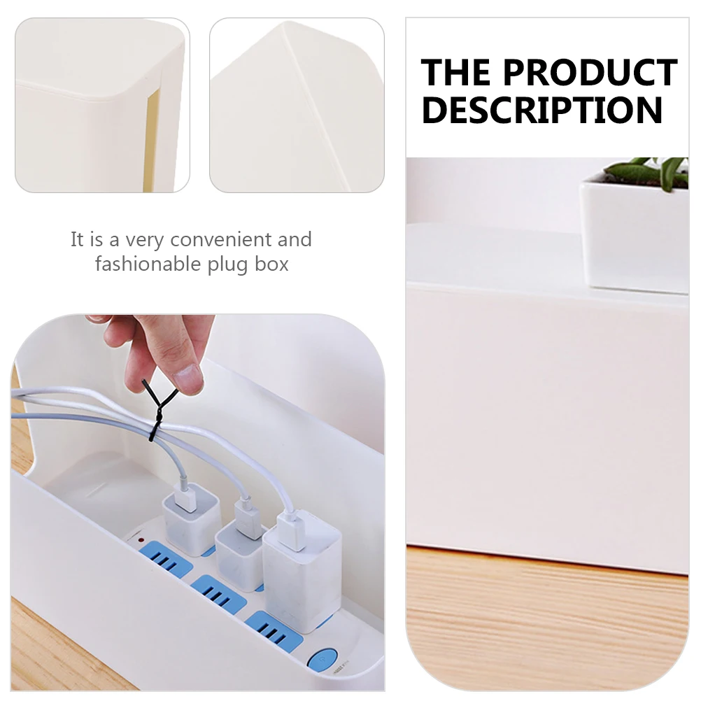 

Safe Plastic Box Charging Cable Case Wire Management Storage Container Home Office Organization
