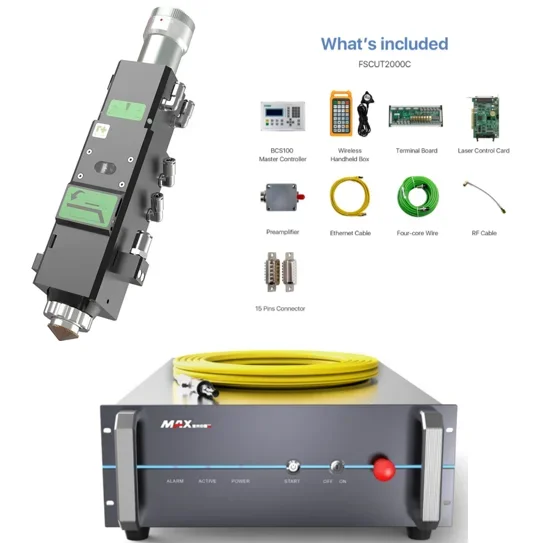 Machine de découpe 3000 x 1500, kit complet, source MAX 3000w + Raytols BM111 chaleur + Fscut2000 + bcs100