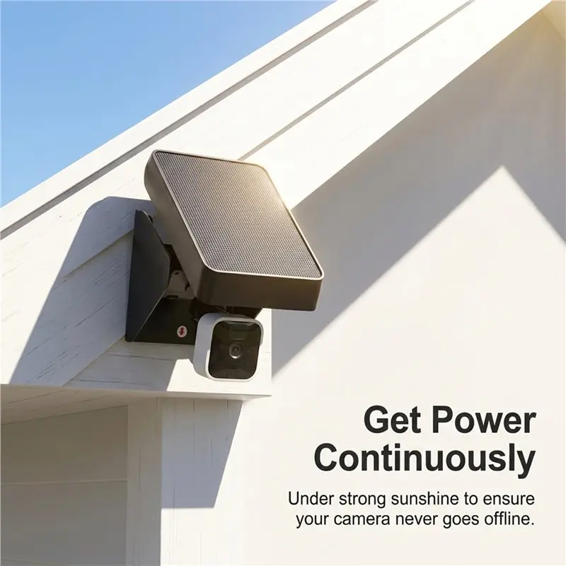 New Arrivals-Solar Panel Charging Mount Camera IP67 Weatherproof For Blink Outdoor 4(4Th Gen), XT3, XT2, XT- Internal 2000Mah Ba