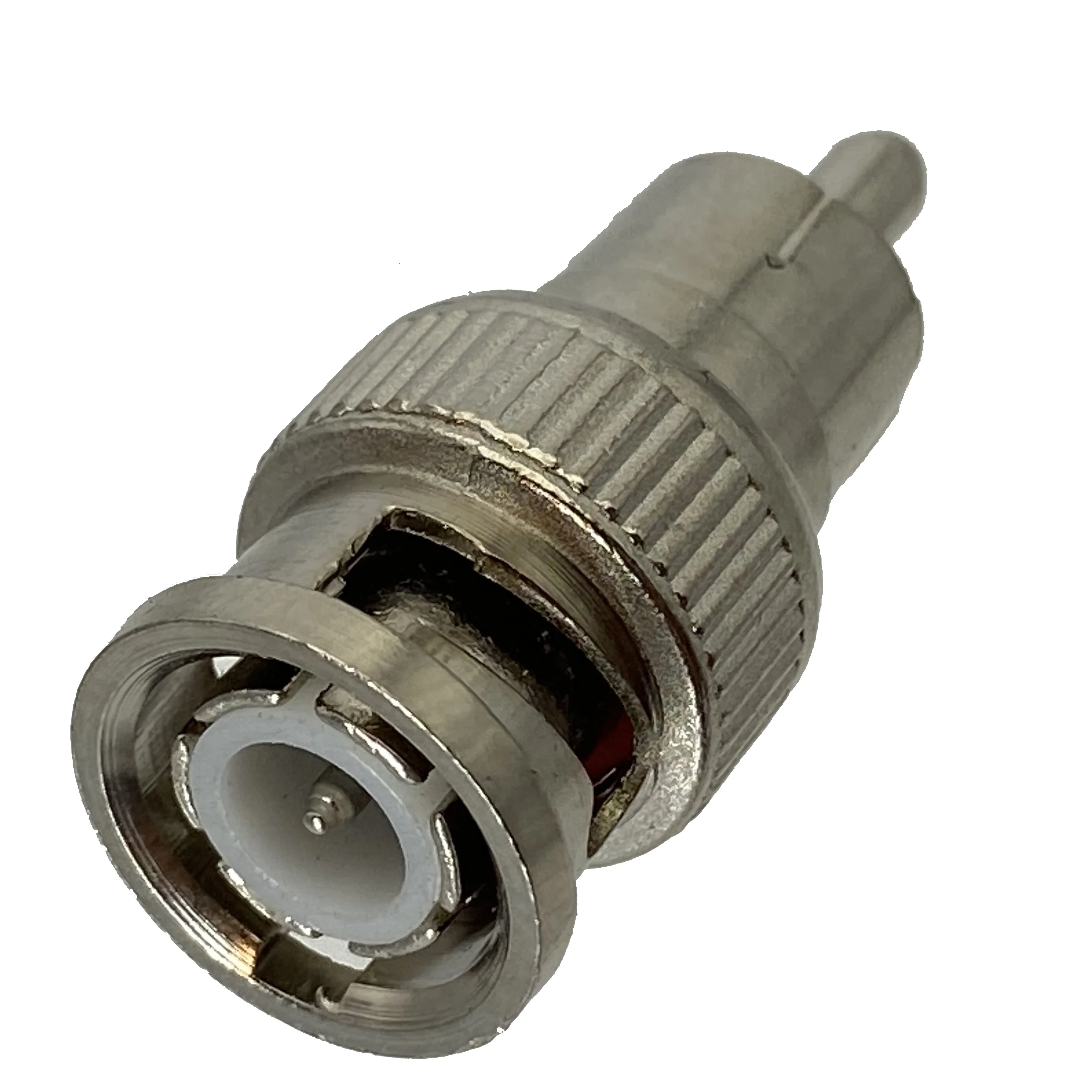 1Pcs BNC male plug Pin to RCA TV male plug center TV RF Coaxial adapter connector For TV Wire Terminals
