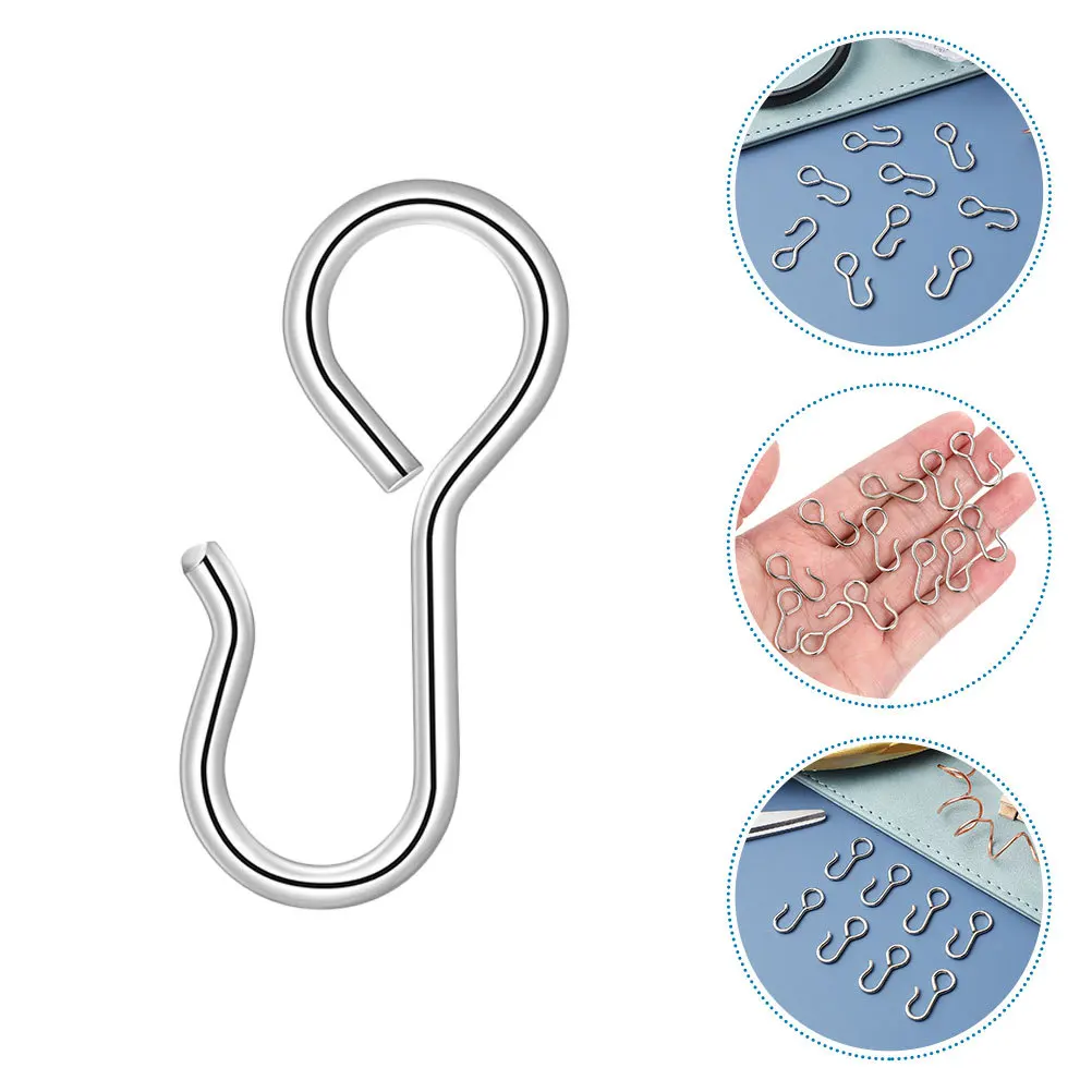 

100Pcs 23mm Car Seat Cover Hooks Metal S-Hooks Durable Easy Install for Seat Covers Car Hooks Buckle Release Tool