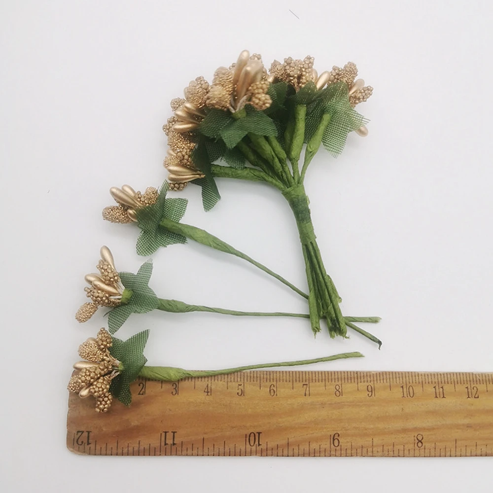 

Craft Small Wedding Decoration Box Marriage Scrapbooking Artificial Flower Home Decor Fake Flower Berries Stamen