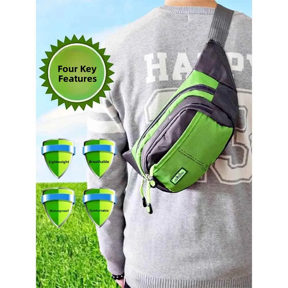 2025 New Outdoor Sports Fanny Pack Unisex Running Mobile Phone Bag Waterproof Multi-Functional Business Doing Waist Bag
