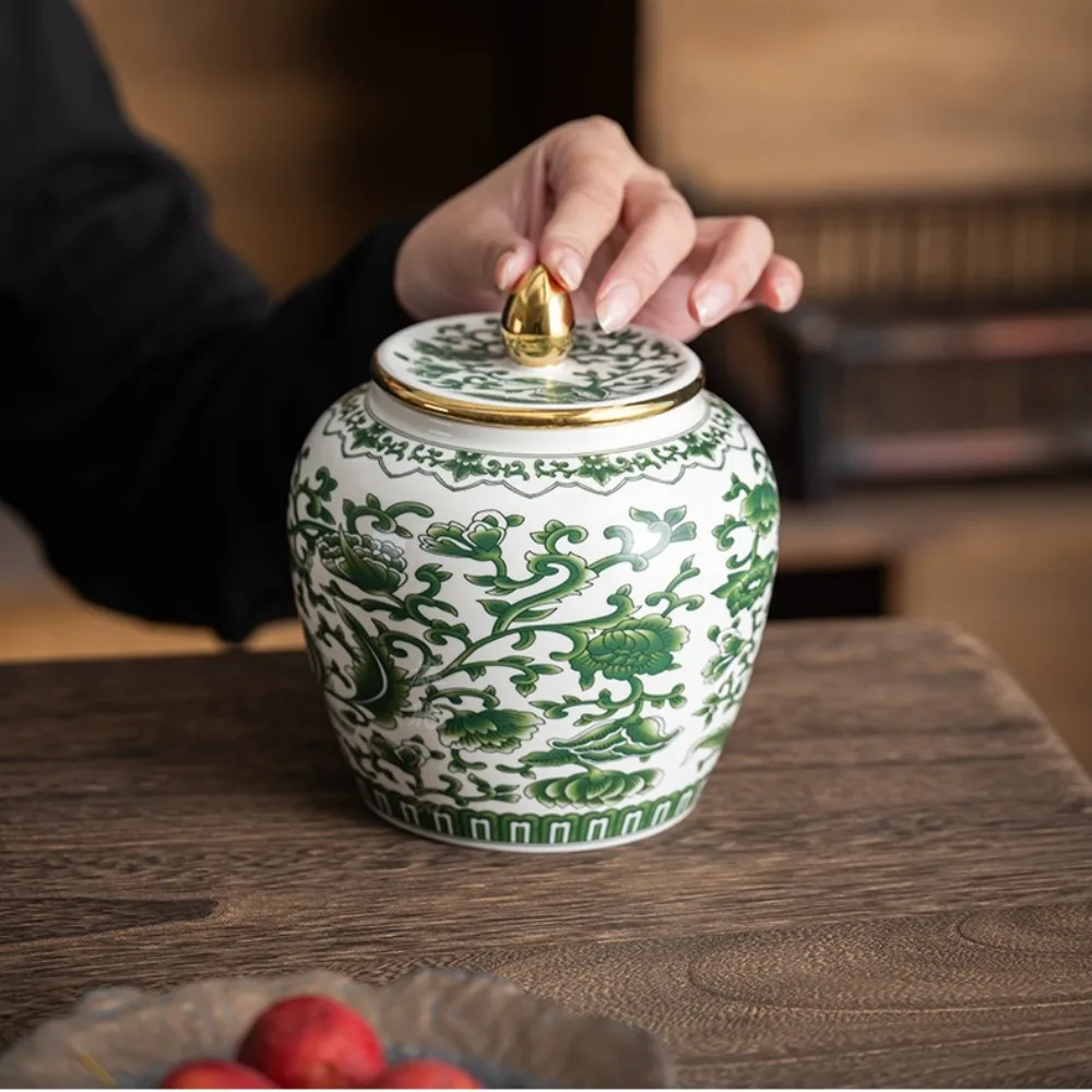 Vintage Floral Ceramic Pet Urn for Ashes Small Dog Cat Memorial Cremation Container Pet Loss Funeral Keepsake Jar with Gift Box
