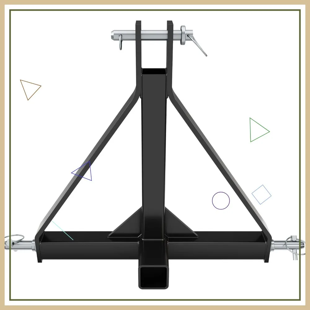 

Heavy Duty 3 Point Trailer Hitch Adapter for Tractors - Category 1 with 2" Receiver